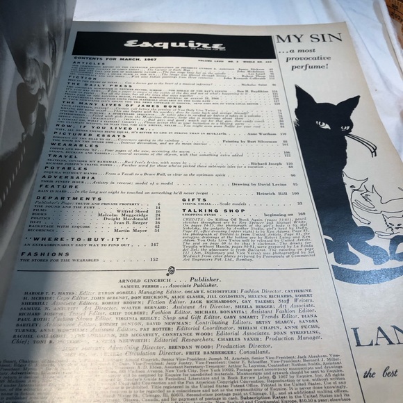 ESQUIRE March 1967 Mar 67 James Bond MONTGOMERY CLIFT Elizabeth Taylor Car Ads - Picture 10 of 15